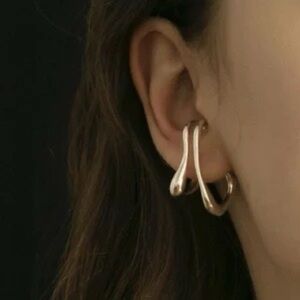 Double Gold Geometric Ear Cuff 24K Gold